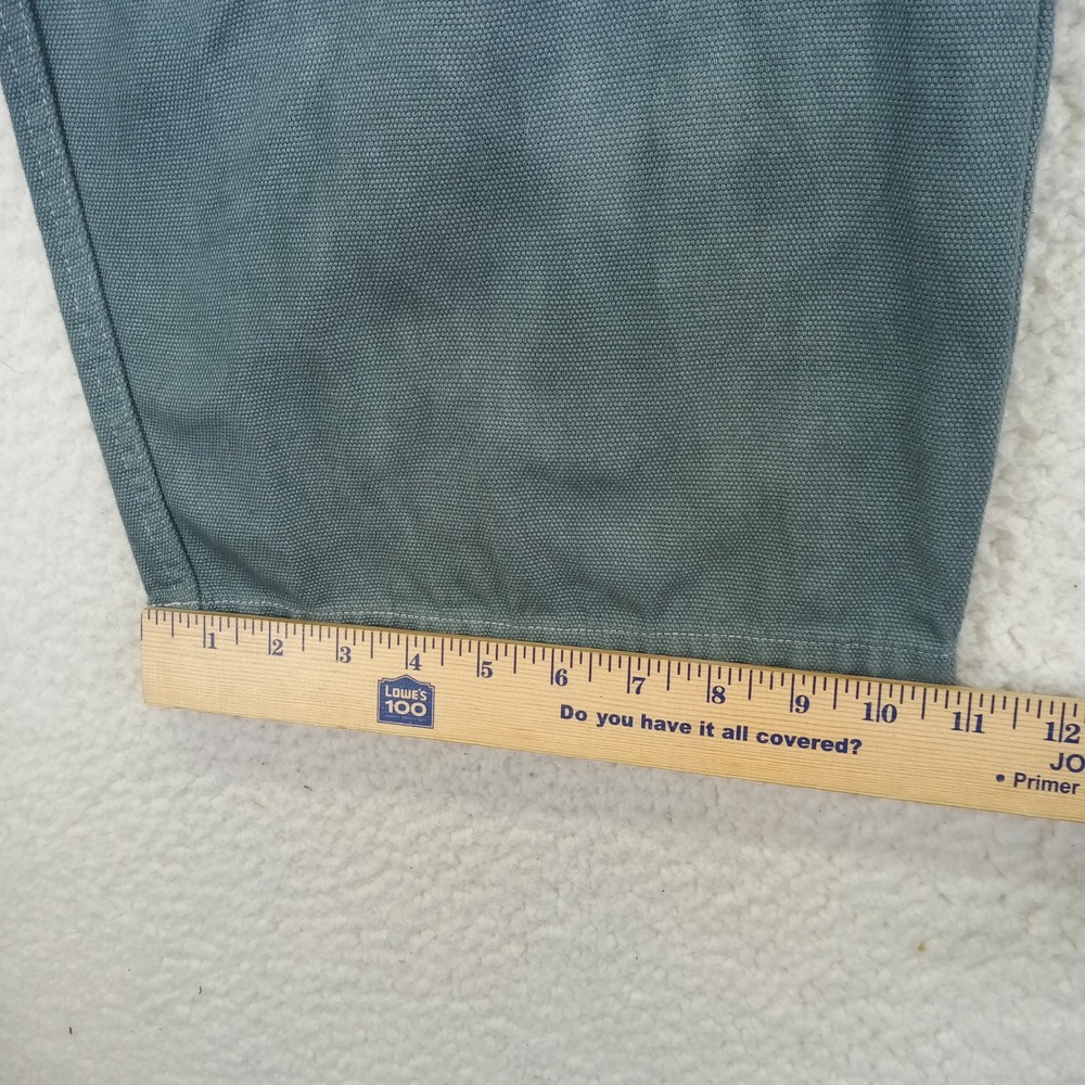 No Boundaries Mens Carpenter Pants 38x31 Green Double Knee Canvas Baggy - Picture 8 of 9